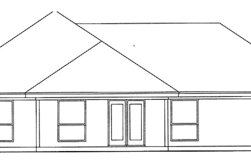Dream House Plan - Exterior - Rear Elevation for Ranch House Plan #946-13 - 3 bed, 2 bath