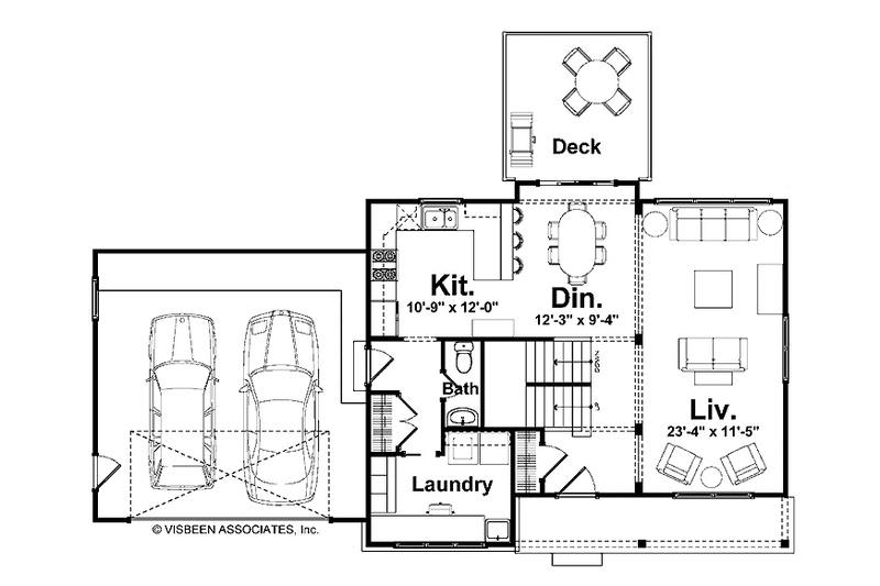 Home Plan - Floor Plan - Main Floor for Country House Plan #928-157 - 3 bed, 2.5 bath
