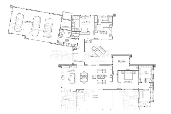 House Blueprint - Modern Floor Plan - Main Floor Plan #892-37