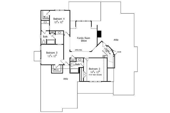 Floor Plan - Upper Floor for Country House Plan #927-372 - 4 bed, 3.5 bath