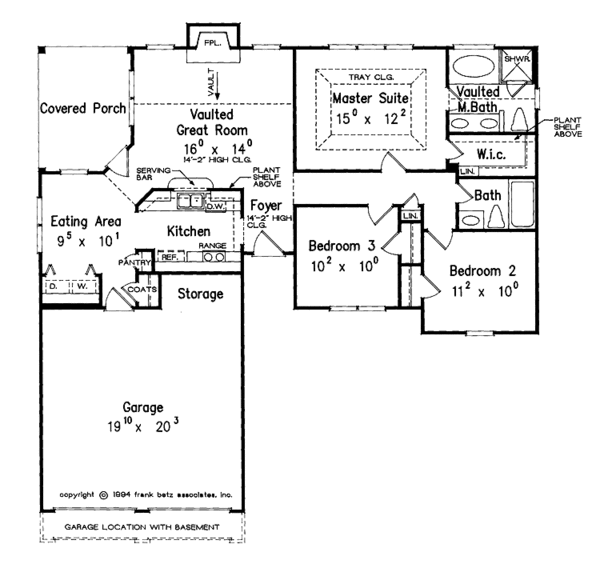 Home Plan - Ranch Floor Plan - Main Floor Plan #927-450