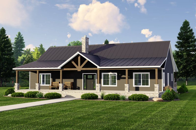 Home Plan - Ranch Exterior - Front Elevation Plan #1064-254