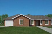 Ranch Style House Plan - 3 Beds 2 Baths 1103 Sq/Ft Plan #1061-32 Exterior 