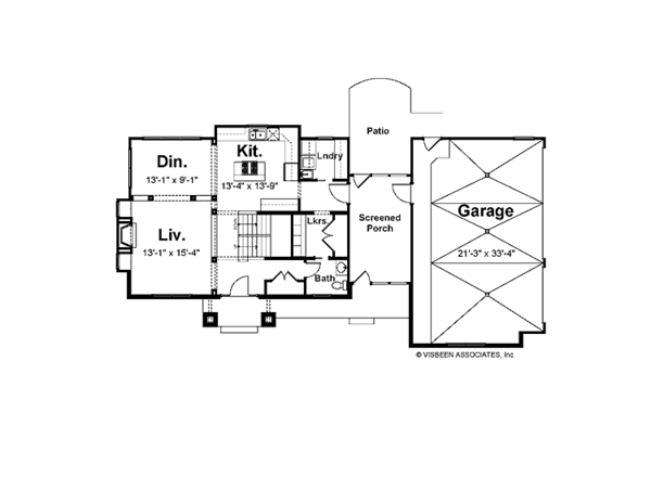 Craftsman Floor Plan - Main Floor Plan #928-58