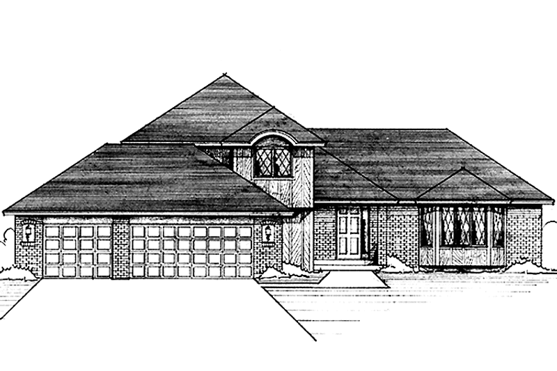 Home Plan - Exterior - Front Elevation 3 for European House Plan #51-731 - 3 bed, 2.5 bath