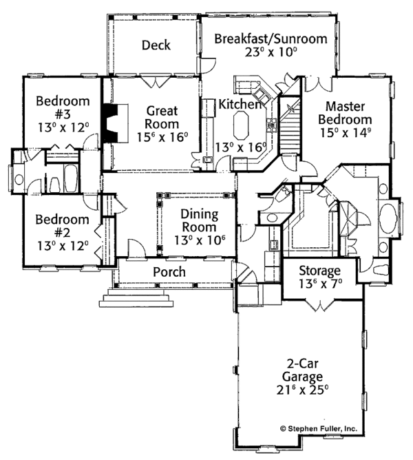Architectural House Design - Country Floor Plan - Main Floor Plan #429-331