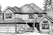 Craftsman Style House Plan - 3 Beds 2.5 Baths 2130 Sq/Ft Plan #132-265 Exterior 