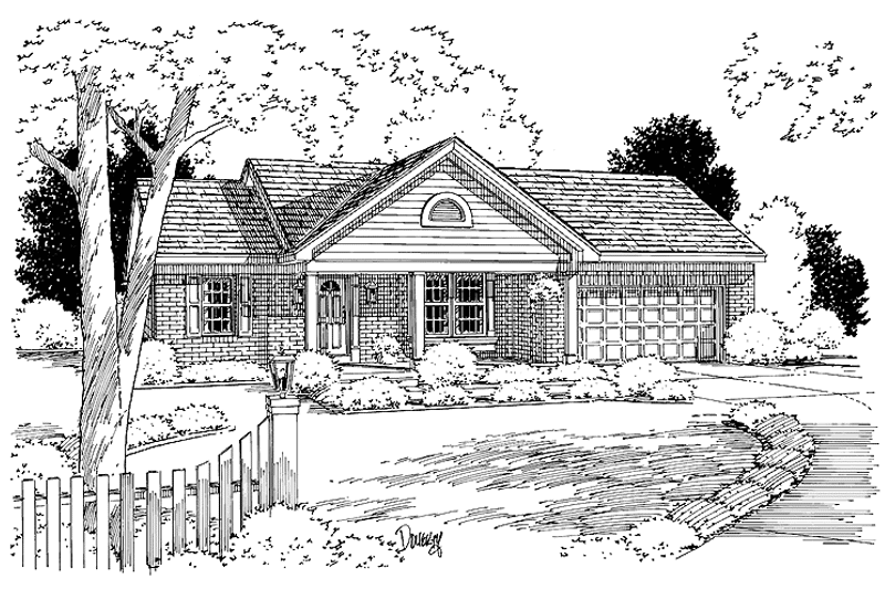 Home Plan - Exterior - Front Elevation 3 for Country House Plan #46-570 - 3 bed, 2 bath