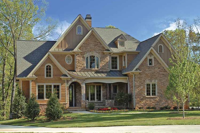 Home Plan - Exterior - Front Elevation 3 for European House Plan #54-277 - 4 bed, 3.5 bath