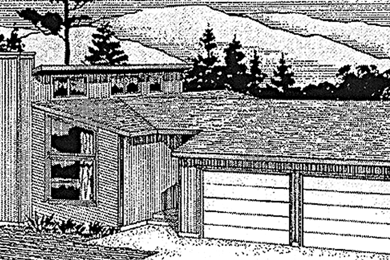 House Blueprint - Contemporary Exterior - Front Elevation Plan #320-1392
