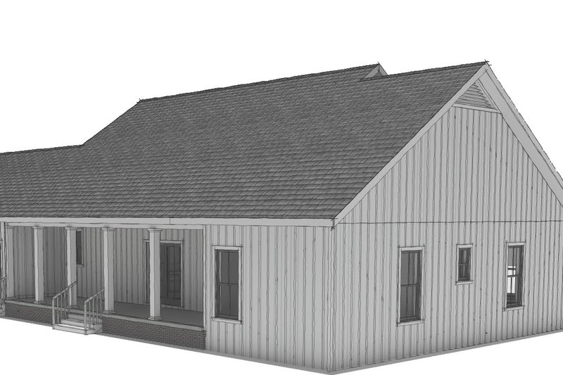 Architectural House Design - Exterior - Other Elevation 1 for Country House Plan #44-256 - 3 bed, 2 bath