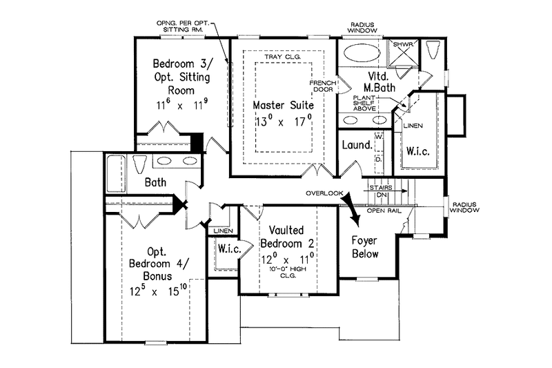 Home Plan - Floor Plan - Upper Floor for Colonial House Plan #927-827 - 3 bed, 2.5 bath
