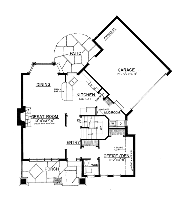 Dream House Plan - Victorian Floor Plan - Main Floor Plan #1016-78