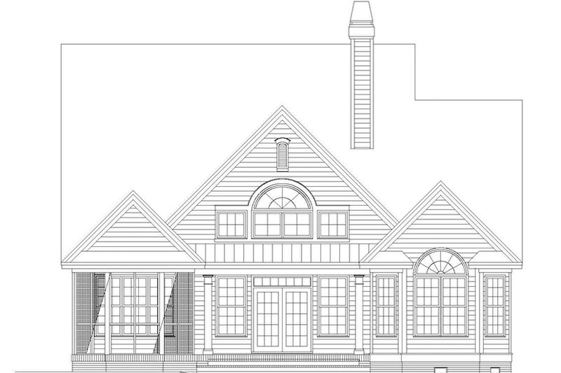 Home Plan - Exterior - Rear Elevation 1 for Traditional House Plan #929-805 - 4 bed, 3.5 bath
