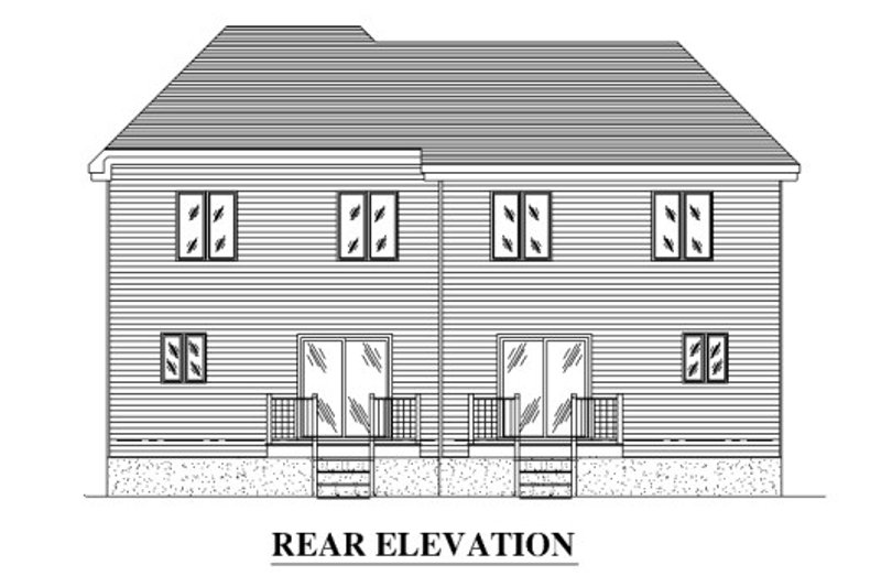 House Design - Exterior - Rear Elevation for Traditional House Plan #138-350 - 6 bed, 3.5 bath