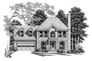 Colonial Exterior - Front Elevation Plan #927-136