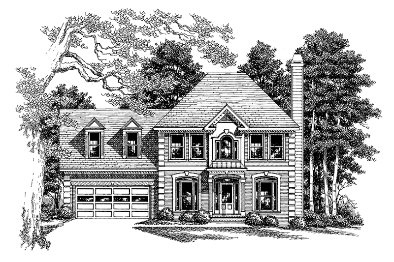 House Plan Design - Colonial Exterior - Front Elevation Plan #927-136