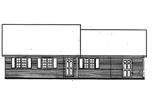 Exterior - Front Elevation 3 for Ranch House Plan #30-243 - 3 bed, 2 bath