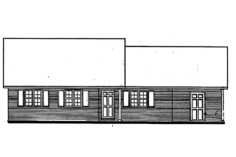 Dream House Plan - Exterior - Front Elevation 3 for Ranch House Plan #30-243 - 3 bed, 2 bath