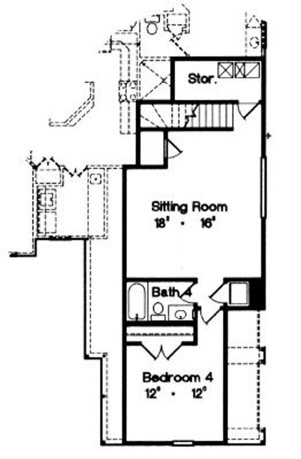 Floor Plan - Upper Floor for Traditional House Plan #417-385 - 4 bed, 4 bath
