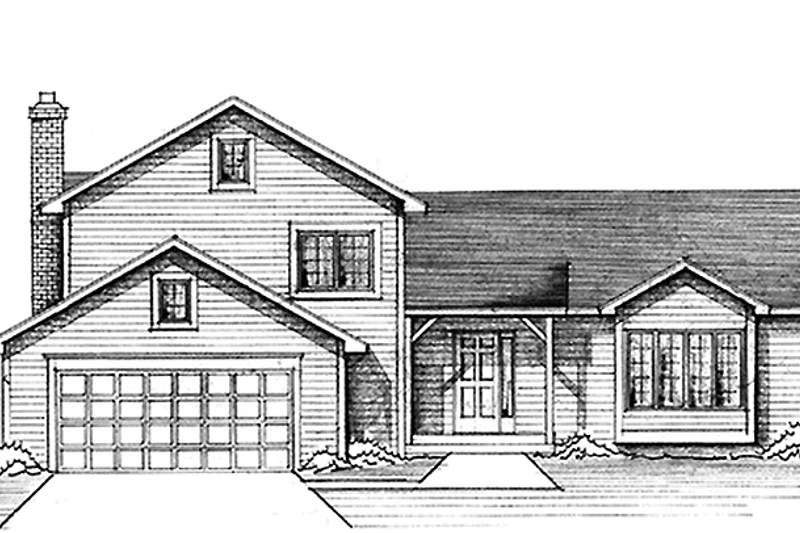 House Blueprint - Country Exterior - Front Elevation Plan #51-707