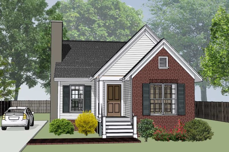House Blueprint - Cottage Exterior - Front Elevation Plan #79-137