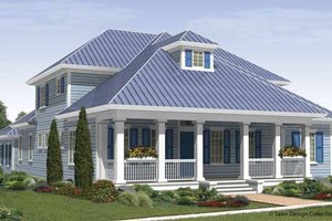 Country Exterior - Front Elevation Plan #930-410
