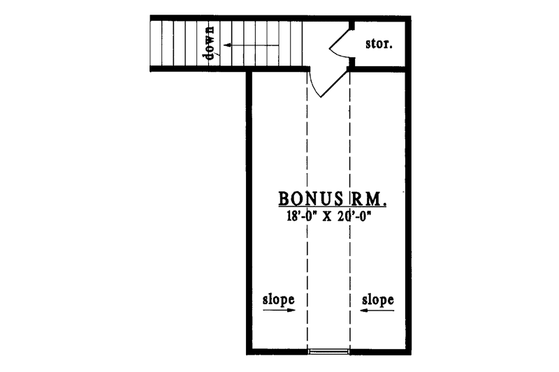 Home Plan - Floor Plan - Other Floor 1 for Country House Plan #42-426 - 3 bed, 2 bath