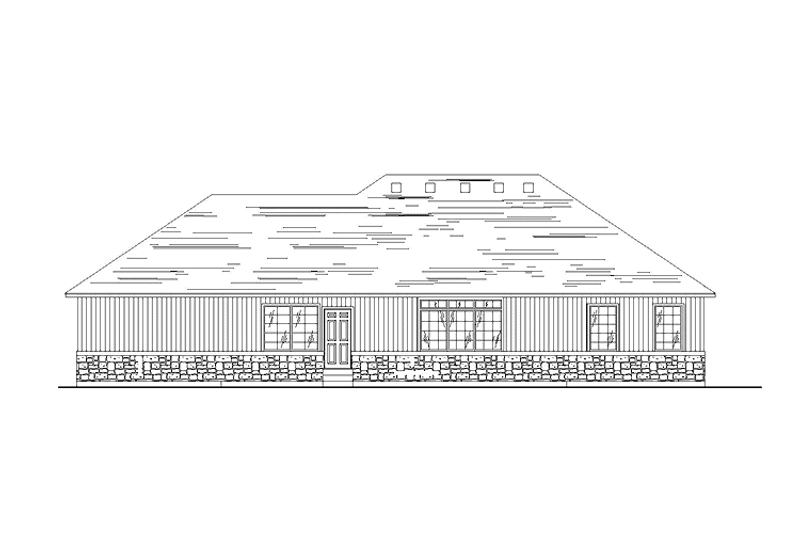 Home Plan - Exterior - Rear Elevation for European House Plan #945-86 - 3 bed, 2.5 bath