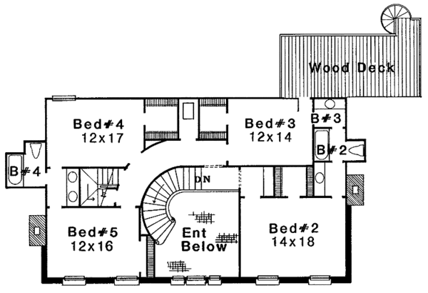 Dream House Plan - Classical Floor Plan - Upper Floor Plan #310-1077
