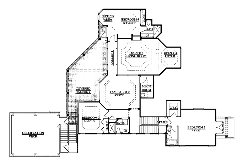 Dream House Plan - Floor Plan - Upper Floor for Mediterranean House Plan #1017-67 - 4 bed, 5 bath