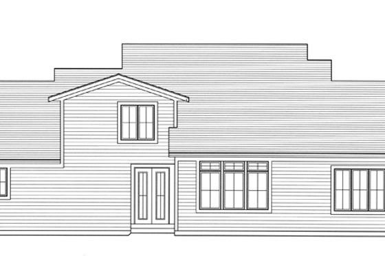 Exterior - Rear Elevation for Craftsman House Plan #46-830 - 3 bed, 2.5 bath