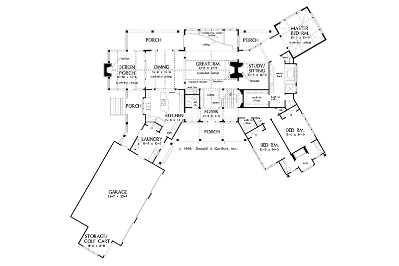 Home Plan - Floor Plan - Main Floor for Craftsman House Plan #929-340 - 5 bed, 4 bath