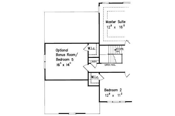 Floor Plan - Upper Floor 1 for Colonial House Plan #927-154 - 4 bed, 3.5 bath
