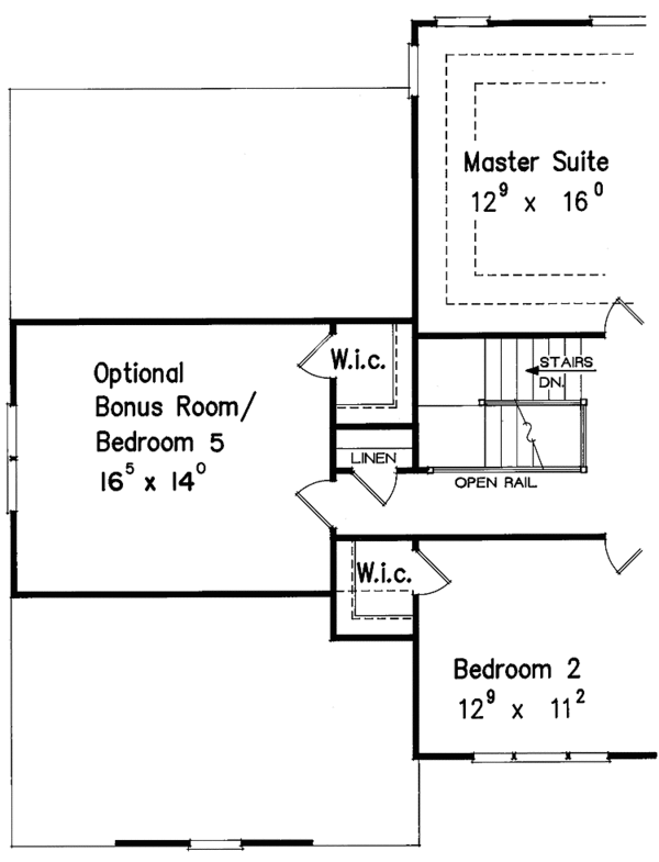 House Design - Colonial Floor Plan - Upper Floor Plan #927-154