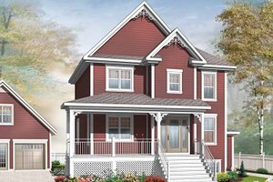Exterior - Front Elevation 3 for Country House Plan #23-2503 - 4 bed, 2.5 bath