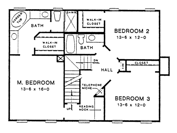 House Design - Classical Floor Plan - Upper Floor Plan #10-271