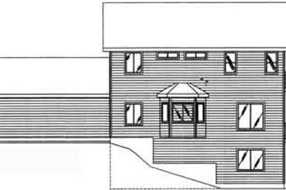 Exterior - Rear Elevation for Modern House Plan #117-284 - 4 bed, 3 bath