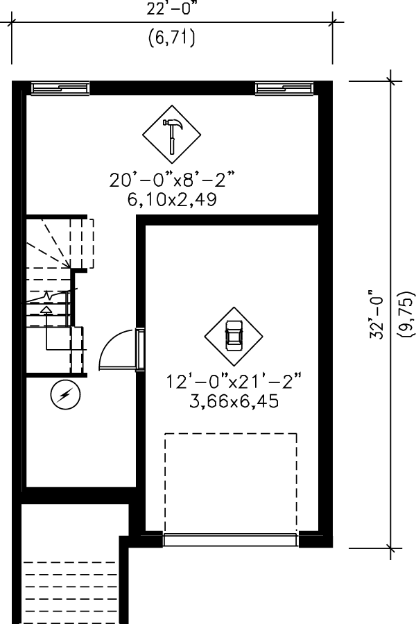 House Plan Design - Traditional Floor Plan - Lower Floor Plan #25-251