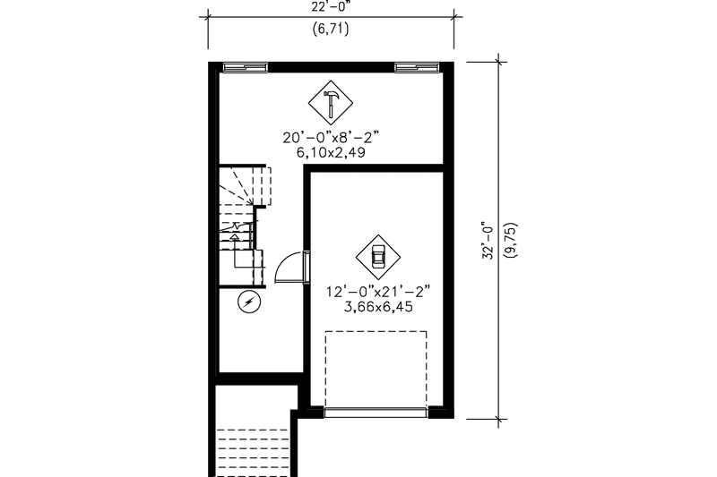 Dream House Plan - Floor Plan - Lower Floor for Traditional House Plan #25-251 - 3 bed, 1.5 bath