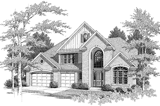 Exterior - Front Elevation 3 for Traditional House Plan #48-784 - 5 bed, 4.5 bath