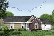 Traditional Style House Plan - 3 Beds 2 Baths 1200 Sq/Ft Plan #11-101 