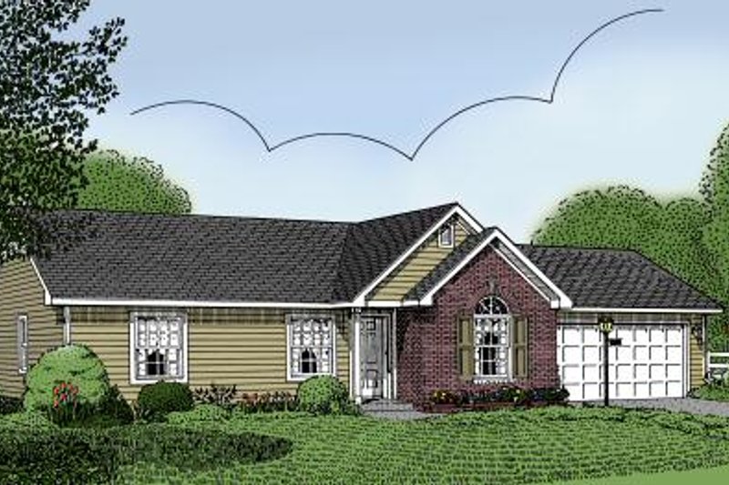 House Blueprint - Traditional Exterior - Front Elevation Plan #11-101
