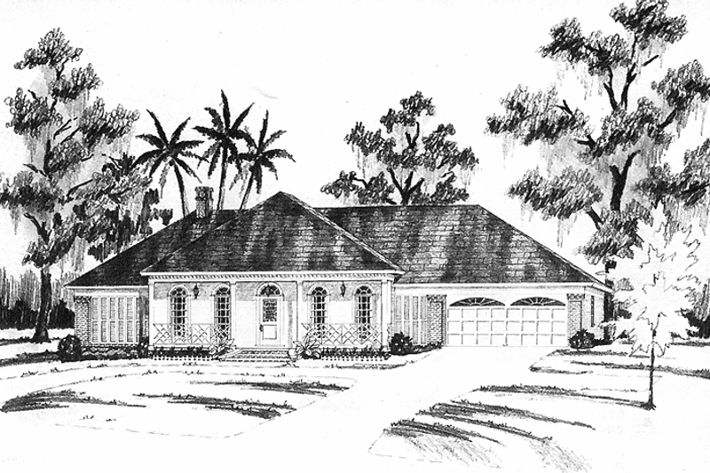 Home Plan - Classical Exterior - Front Elevation Plan #36-588