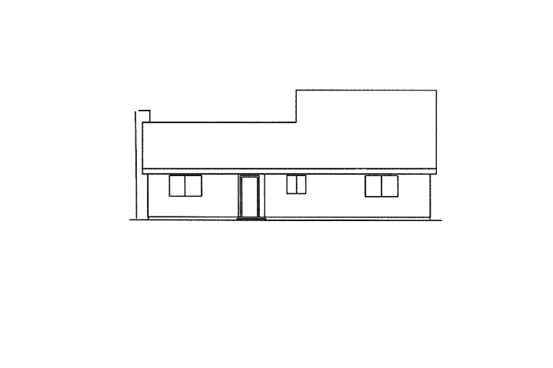 Home Plan - Exterior - Rear Elevation for Country House Plan #60-770 - 3 bed, 2 bath