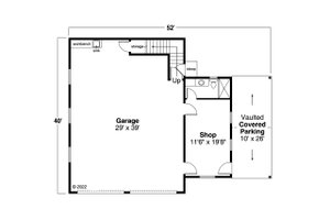 Floor Plan - Main Floor for Traditional House Plan #124-1324, 1 bath