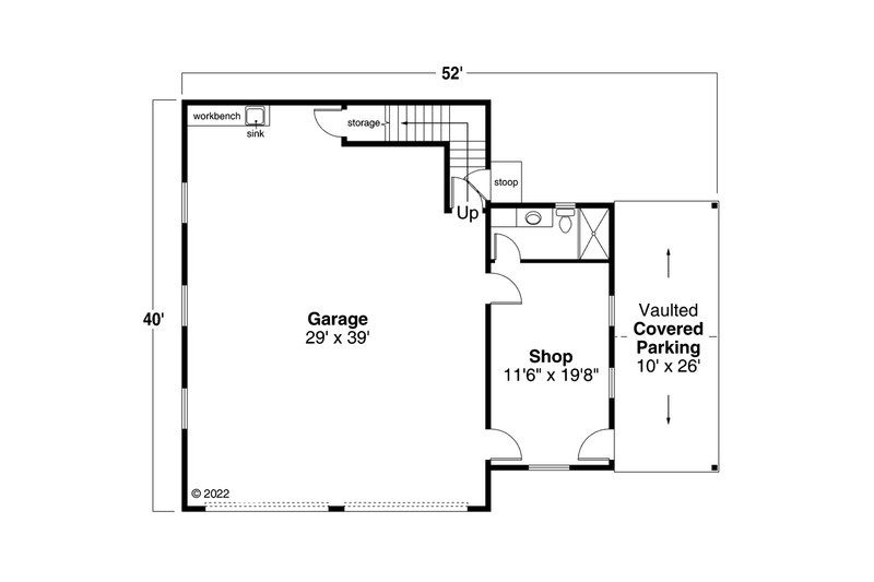 Home Plan - Floor Plan - Main Floor for Traditional House Plan #124-1324, 1 bath