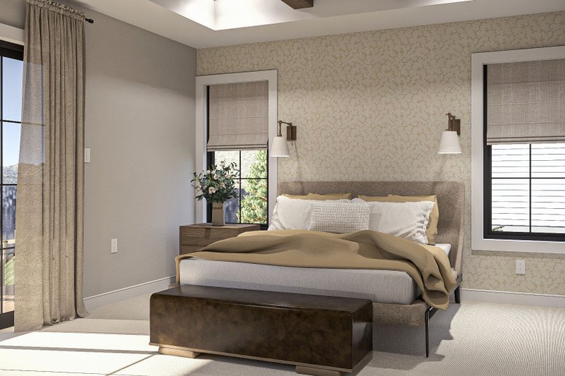 Dream House Plan - Interior - Master Bedroom for Farmhouse House Plan #455-404 - 3 bed, 3.5 bath
