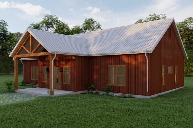 Dream House Plan - Exterior - Other Elevation 4 for Farmhouse House Plan #1092-14 - 3 bed, 2 bath