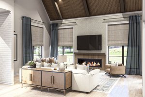 Interior - Family Room for Modern House Plan #455-496 - 3 bed, 2.5 bath
